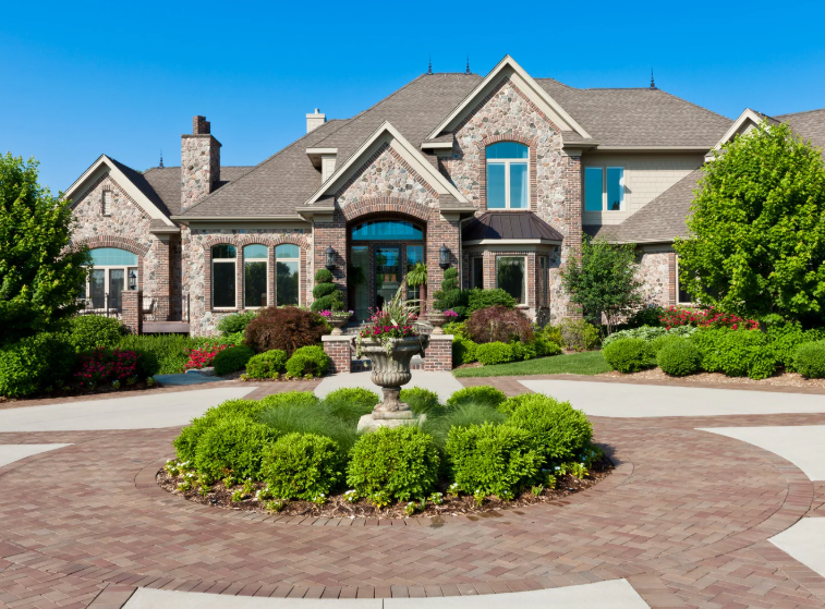 house with beautiful landscape from landscape design experts Toronto